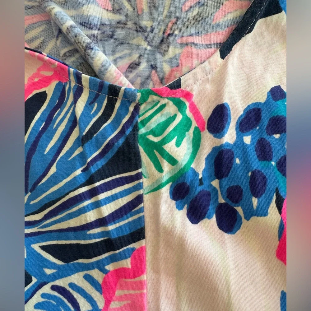 Lilly Pulitzer Skyelar Tank Dress SZ S High Tide Navy Sugar Mambo